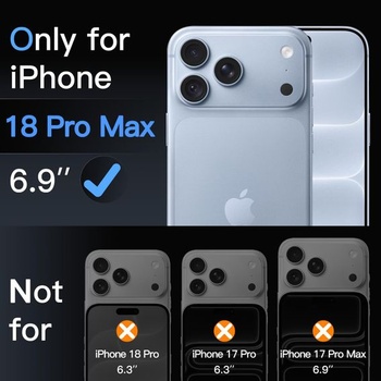 Ochranný kryt fotoaparátu JETech pro iPhone 18 Pro Max, 1 kus, Polar iPhone 18 Pro Max Polar