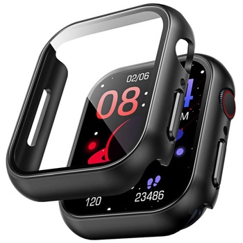 Puzdro TAURI pre Apple Watch Series 12 46 mm, 2 kusy - čierne