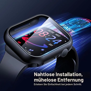 Pouzdro TAURI pro Apple Watch Series 12 46 mm, 2 kusy – černé
