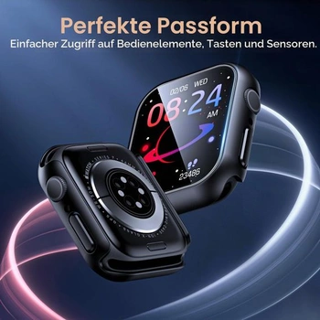 Pouzdro TAURI pro Apple Watch Series 12 46 mm, 2 kusy – černé