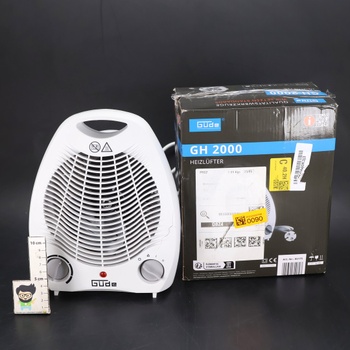Vykurovací ventilátor Güde biely 2 stupne 85175