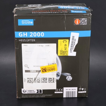 Vykurovací ventilátor Güde biely 2 stupne 85175
