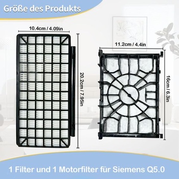 10 sáčkov do vysávača a 2 filtre pre Siemens Q5.0 VSQ5X1230 VSZ3XTRM11 S62