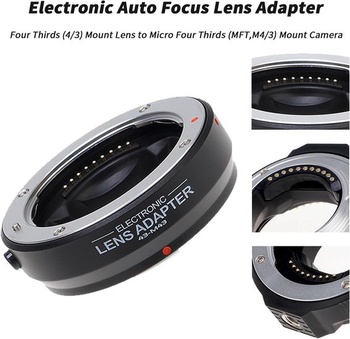 Adaptér Hersmay Pro Autofocus 4/3-M4/3 pre objektív 4/3 43 na M4/3 s bajonetom MFT pre fotoaparáty