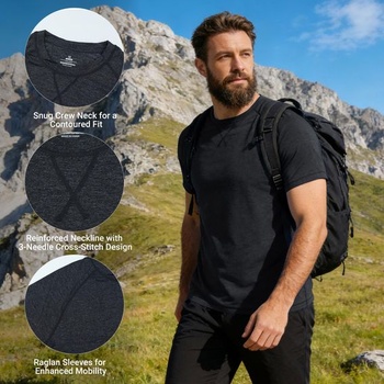 Pánské tričko MEETWEE s UV ochranou, dlouhý/krátký rukáv, UPF 50+, rashguard, UV ochrana, prodyšné,