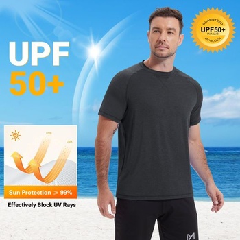 Pánské tričko MEETWEE s UV ochranou, dlouhý/krátký rukáv, UPF 50+, rashguard, UV ochrana, prodyšné,