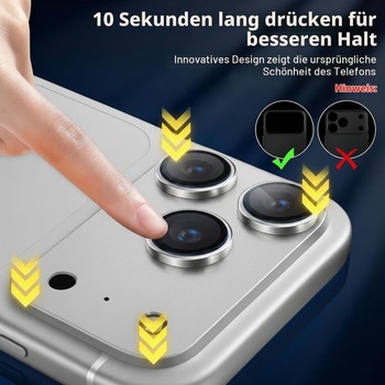 Ochranný kryt fotoaparátu pro iPhone 17 Pro Max, stříbrný