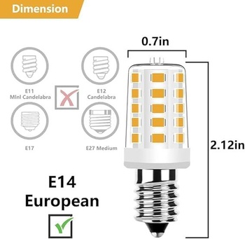 Žiarovka E14 LED teplá biela 4W 35 Wattov E14 2700K teplá biela, 2 ks, balenie po 2 ks