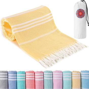 Plážový uterák, plážový uterák, uterák do hammamu, plážové uteráky, XXL žltý
