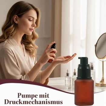 2 ks 60ml luxusná prázdna znovu naplniteľná sklenená pumpička s lisovacím lisom na pleťové mlieko,