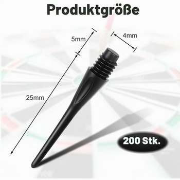 Flintronic plastové hroty na šípky, náhradné hroty na mäkké šípky, hroty na šípky so závitom 2BA,