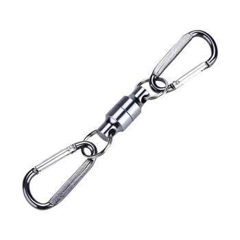 Magnetický klip na muškárenie, závesný držiak na šnúrku, karabína, jednoduchý/dvojitý krúžok na