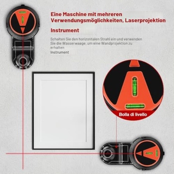 Zberač prachu Risegun 2v1 s laser úrovňou