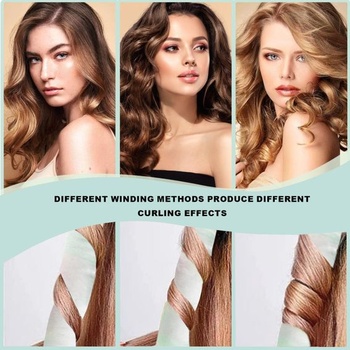 3 natáčky na vlasy cez noc, Heatless Curls Band Blue Batic Dye M