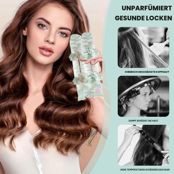 3 natáčky na vlasy přes noc, Heatless Curls Band Blue Batic Dye M