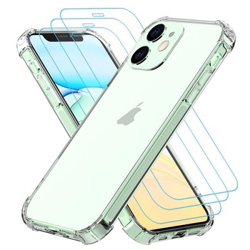 Priehľadné puzdro Totill pre iPhone 11, puzdro na 1 telefón s 3 ochrannými fóliami z tvrdeného
