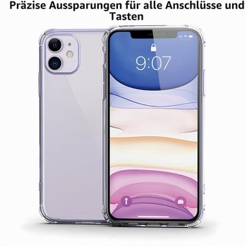 Priehľadné puzdro Totill pre iPhone 11, puzdro na 1 telefón s 3 ochrannými fóliami z tvrdeného