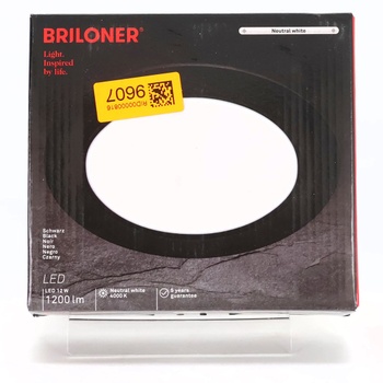 BRILONER - 1x LED zapustené bodové svetlo 230V ploché, neutrálne biele svetlo, 12W 1200lm, LED