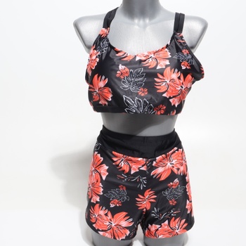 JASAMBAC Tankini Plus Size, dámské plavky s korekcí bříška. Dámská trojdílná sada bikin, horní díl