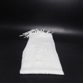 Biely šál so strapcami, 180 cm