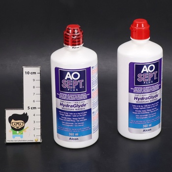 Roztok pre starostlivosť o kontaktné šošovky Aosept Plus s Hydraglyde | Výhodné balenie | 2 x 360 ml