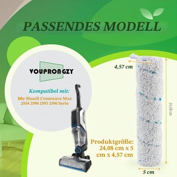 2 kefové valce, 4 filtre, náhradné diely pre sadu príslušenstva k mokro-suchému vysávaču Bissell