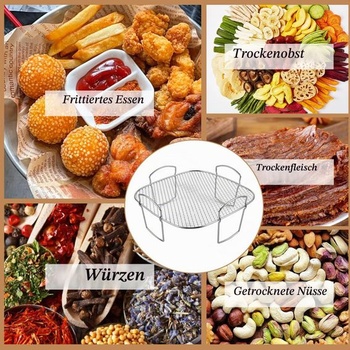 Rošt na grilovanie do teplovzdušnej fritézy, rošt z nerezovej ocele do teplovzdušnej fritézy,