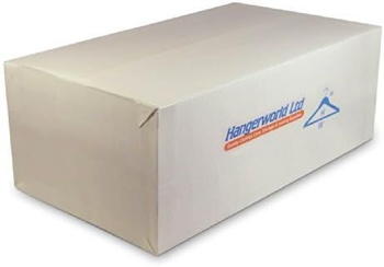 Hangerworld 50 drátěných ramínek na oblečení s prohlubněmi 41 cm, stříbrná kovová ramínka na