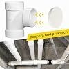 ENUTROF Kryt potrubia, Kryt vetracieho potrubia 150 mm, 2 kusy, Veko z PVC potrubia | Zásuvková zátka,