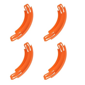 6 ks spojok pre zakrivené dráhy Hot Wheels, prémiové ABS príslušenstvo pre zakrivené dráhy s uhlom