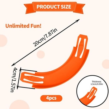 6 ks spojok pre zakrivené dráhy Hot Wheels, prémiové ABS príslušenstvo pre zakrivené dráhy s uhlom