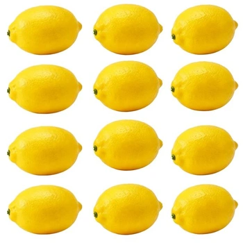 12 umělých citronových dekorací (10x7 cm) Citrony 12