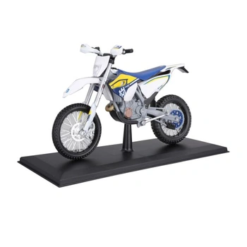 Model motocyklu Husqvarna FE 501 v měřítku 1:12, žlutý