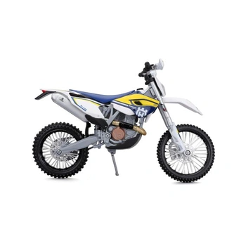 Model motocyklu Husqvarna FE 501 v měřítku 1:12, žlutý