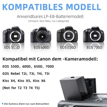 Nabíjačka LC-E8C pre batériu LP-E8 kompatibilná s fotoaparátom Canon EOS 550D