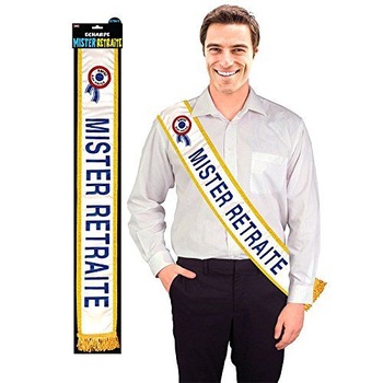 Oficiálna šatka Mister Retraite - Polyester - Biela - Letná - Dámska - Šatka