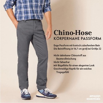 Nohavice Amazon Essentials Slim Fit 34W/33L