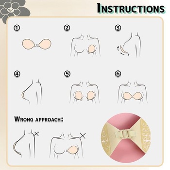 MAEXUS® Samolepiace push-up vložky, 2 kusy, podprsenka bez ramienok s výstelkami bradaviek 41FA0045 B,