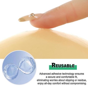 MAEXUS® Samolepiace push-up vložky, 2 kusy, podprsenka bez ramienok s výstelkami bradaviek 41FA0045 B,