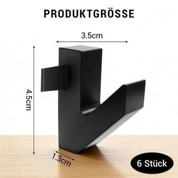 6 háčků na kabáty pro akustické panely, šatní háčky pro akustické panely bez vrtání, se
