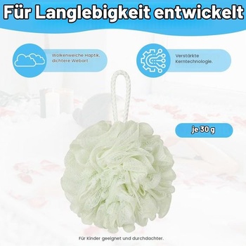 Huba do kúpeľa [balenie 4 ks] Sprchová huba, 60 g Lufa do sprchy súprava 4 kusov – 60 g (jednofarebné)