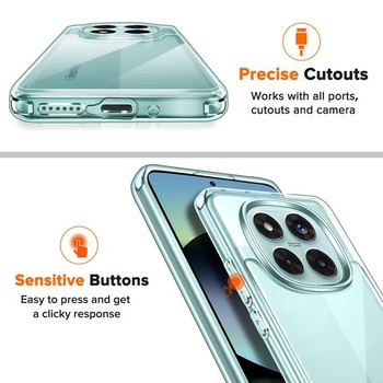 Priehľadný kryt ivoler pre Xiaomi Redmi Note 14 Pre 4G / 5G / Poco X7 5G, [Vojenská ochrana]