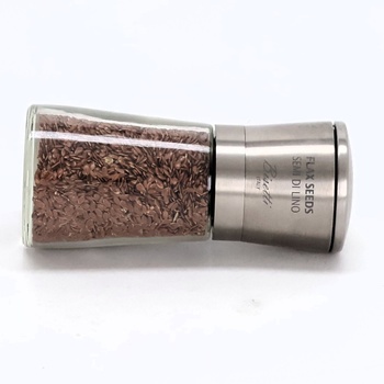 Bisetti Falx Seeds – Špeciálny mlynček s vekom z nerezovej ocele, vyrobené v Taliansku, sklo a kov,