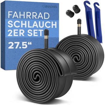 Büchel duša na bicykel 27,5 palca - AV 40 mm, 27,5x1,75-2,125 (47-584) vrátane montážnych pák a krytky