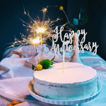 Dekorácia na ozdobu torty k výročiu svadby, výročie svadby, potreby na ozdobu torte, párty dekorácie,
