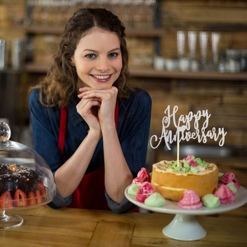 Dekorácia na ozdobu torty k výročiu svadby, výročie svadby, potreby na ozdobu torte, párty dekorácie,