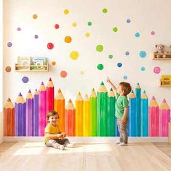 DECOWALL SG4-2522 XXL Farebné ceruzky Samolepka na stenu…