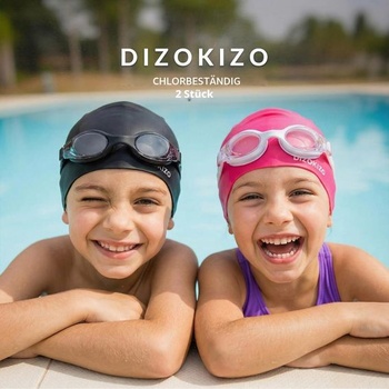 2 silikónové plavecké čiapky pre deti vo veku 6-14 rokov, vysoko elastické, pohodlné, protišmykové