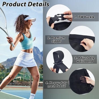 Nbeads 1 ks držák na tenisové míčky, držák na pickleball a tenisové míčky, taška na tenis pro ženy