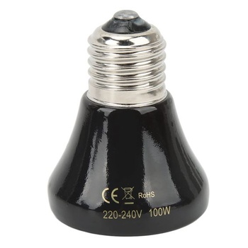 Fdit Mini infračervená tepelná lampa s keramickou tepelnou lampou pre obojživelníky, keramická
